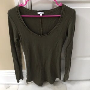 Splendid army green top. Size small